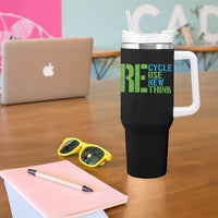 Recycle Reuse Renew Rethink Tumbler With Handle Earth Day