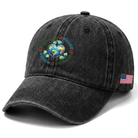 Recycle Reuse Renew Rethink Washed Cotton Baseball Cap Zero Waste Life