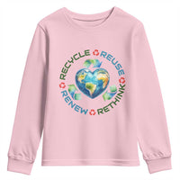 Recycle Reuse Renew Rethink Youth Sweatshirt Zero Waste Life