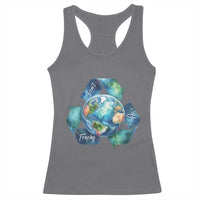 Earth Day Dont Be Trashy Racerback Tank Top Environmental Awareness Gift