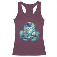 Earth Day Dont Be Trashy Racerback Tank Top Environmental Awareness Gift