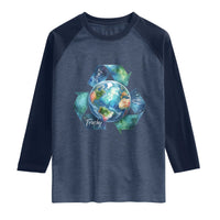 Earth Day Dont Be Trashy Raglan Shirt Environmental Awareness Gift