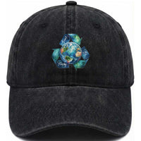 Earth Day Dont Be Trashy Washed Cotton Baseball Cap Environmental Awareness Gift