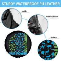 Earth Day Environmental Activism Spare Tire Cover Our Power Our Planet