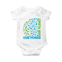Earth Day Environmental Activism Baby Onesie Our Power Our Planet