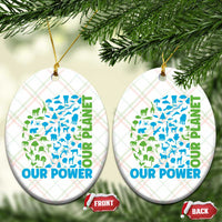 Earth Day Environmental Activism Ceramic Ornament Our Power Our Planet