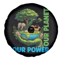 Our Power Our Planet Spare Tire Cover Earth Day Nature Lover Gift