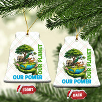 Our Power Our Planet Ceramic Ornament Earth Day Nature Lover Gift