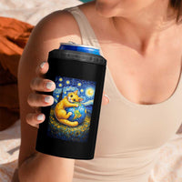 Earth Day 4 in 1 Can Cooler Tumbler Starry Night Cat Hugging Earth