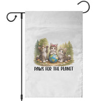 Earth Day Cat Lover Garden Flag Paws For The Planet