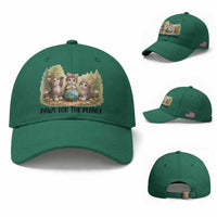 Earth Day Cat Lover Baseball Cap Paws For The Planet