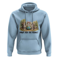 Earth Day Cat Lover Hoodie Paws For The Planet