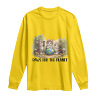 Earth Day Cat Lover Long Sleeve Shirt Paws For The Planet