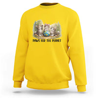 Earth Day Cat Lover Sweatshirt Paws For The Planet