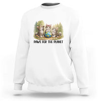 Earth Day Cat Lover Sweatshirt Paws For The Planet