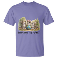 Earth Day Cat Lover T Shirt Paws For The Planet