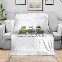 Make Everyday Earth Day Throw Blanket Eco Friendly Cat Lover