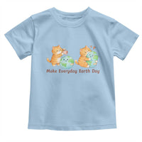 Make Everyday Earth Day Toddler T Shirt Cute Cat Healing Planet Earth