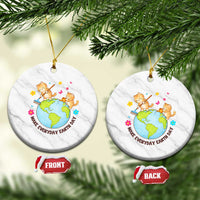 Make Everyday Earth Day Ceramic Ornament Funny Cat Lover Gift