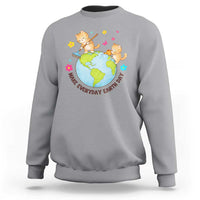 Make Everyday Earth Day Sweatshirt Funny Cat Lover Gift