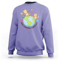 Make Everyday Earth Day Sweatshirt Funny Cat Lover Gift