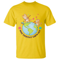 Make Everyday Earth Day T Shirt Funny Cat Lover Gift