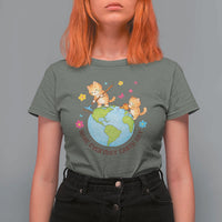 Make Everyday Earth Day T Shirt For Women Funny Cat Lover Gift