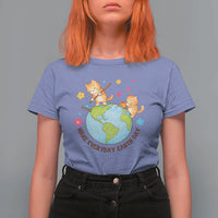 Make Everyday Earth Day T Shirt For Women Funny Cat Lover Gift