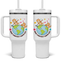 Make Everyday Earth Day Tumbler With Handle Funny Cat Lover Gift