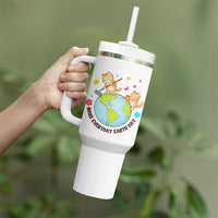 Make Everyday Earth Day Tumbler With Handle Funny Cat Lover Gift