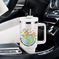Make Everyday Earth Day Tumbler With Handle Funny Cat Lover Gift