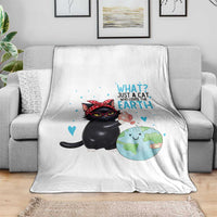 Just A Cat Who Loves The Earth Throw Blanket Earth Day Cat Lover Gift