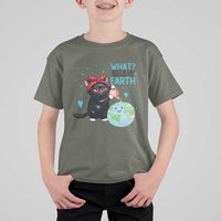Just A Cat Who Loves The Earth T Shirt For Kid Earth Day Cat Lover Gift