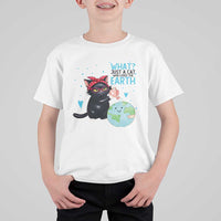 Just A Cat Who Loves The Earth T Shirt For Kid Earth Day Cat Lover Gift