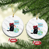 Just A Cat Who Loves The Earth Ceramic Ornament Earth Day Cat Lover Gift