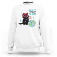Just A Cat Who Loves The Earth Sweatshirt Earth Day Cat Lover Gift