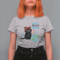 Just A Cat Who Loves The Earth T Shirt For Women Earth Day Cat Lover Gift