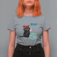Just A Cat Who Loves The Earth T Shirt For Women Earth Day Cat Lover Gift