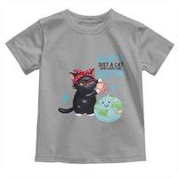 Just A Cat Who Loves The Earth Toddler T Shirt Earth Day Cat Lover Gift
