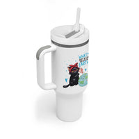 Just A Cat Who Loves The Earth Tumbler With Handle Earth Day Cat Lover Gift