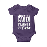 Earth Day Cat Lover Baby Onesie Save Earth Its The Only Planet With Cats