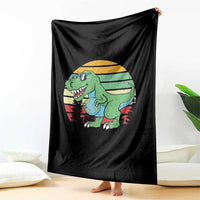Funny Earth Day Dinosaur Lover Throw Blanket Save The Planet