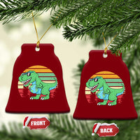 Funny Earth Day Dinosaur Lover Ceramic Ornament Save The Planet