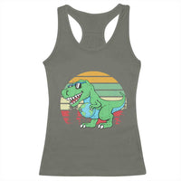 Funny Earth Day Dinosaur Lover Racerback Tank Top Save The Planet