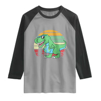 Funny Earth Day Dinosaur Lover Raglan Shirt Save The Planet