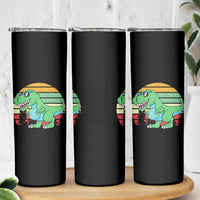 Funny Earth Day Dinosaur Lover Skinny Tumbler Save The Planet