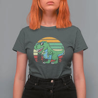 Funny Earth Day Dinosaur Lover T Shirt For Women Save The Planet
