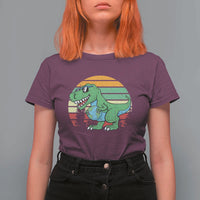 Funny Earth Day Dinosaur Lover T Shirt For Women Save The Planet