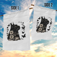 Black Maine Coon Cat Garden Flag Floral Sunflower Watercolor Gift