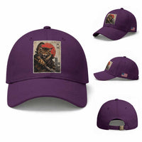 Japanese Maine Coon Samurai Warrior Baseball Cap Vintage Ukiyoe Cat